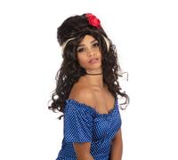 Amy Winehouse Parrucca Alveare con Rosso Rosa Accessorio per Costume