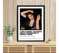 Amy Winehouse Quadro Stampa Poster musica CORNICE INCLUSA 40x30