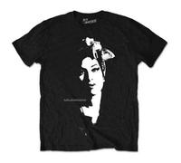 Amy Winehouse T Shirt Sciarpa Portrait band logo Ufficiale Uomo nero