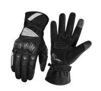 AMYALIN Guanti Moto Ciclismo Guanti Da Moto Invernali Impermeabili Cald Antivento Lunghi Da Fuoristrada(L)