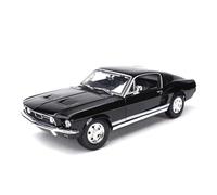 AMYALIN Modellino Pressofuso Auto in Scala 1:18 per Ford per Mustang per GTA per Fastback 1967 Modellino da Collezione con Simulazione Statica di Veicoli Pressofusi(Nero)