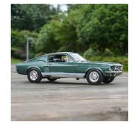 AMYALIN Modellino Pressofuso Auto in Scala 1:18 per Ford per Mustang per GTA per Fastback 1967 Modellino da Collezione con Simulazione Statica di Veicoli Pressofusi(Verde)