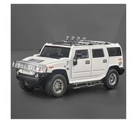 AMYALIN Modellino Pressofuso Auto in Scala 1:18 per Hummer H2 Il SUV per Fuoristrada Highway 61 Collezioni di Modellini di Auto in Lega Pressofusa per Esposizione(Bianco)