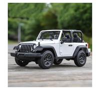 AMYALIN Modellino Pressofuso Auto in Scala 1:18 per Jeep per Willys per Wrangler 2014 Modellino di Auto da Collezione in Metallo Pressofuso Statico(Bianco)