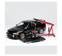 AMYALIN Modellino Pressofuso Auto in Scala 1:18 per Mitsubishi per Lancer per Evolution IV 4 Modellino in Lega Auto Sportiva, Collezione di Decorazioni Statiche(Nero)