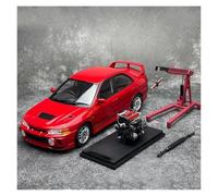 AMYALIN Modellino Pressofuso Auto in Scala 1:18 per Mitsubishi per Lancer per Evolution IV 4 Modellino in Lega Auto Sportiva, Collezione di Decorazioni Statiche(Rosso)