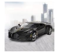 AMYALIN Modellino Pressofuso Auto in Scala 1:24 per Bugatti per La per Auto per Noire Modellino Auto in Lega di Metallo Pressofuso(Nero)