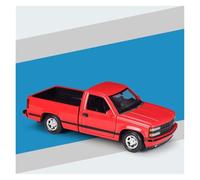 AMYALIN Modellino Pressofuso Auto in Scala 1:24 per Chevrolet 454 per SS per Pick-up 1993 Modellino Auto in Lega Pressofusa(Rosso)