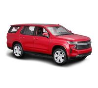 AMYALIN Modellino Pressofuso Auto in Scala 1:24 per Chevrolet per Tahoe SUV 2021 Modellino in Lega Pressofuso Veicoli Fuoristrada(Rosso)