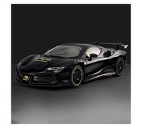 AMYALIN Modellino Pressofuso Auto in Scala 1:24 per Ferrari SF90 per XX Modellino Auto in Lega Pressofusa da Collezione per Hobby E Decorazione(Nero)