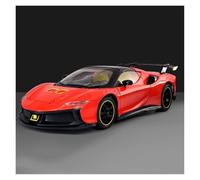AMYALIN Modellino Pressofuso Auto in Scala 1:24 per Ferrari SF90 per XX Modellino Auto in Lega Pressofusa da Collezione per Hobby E Decorazione(Rosso)