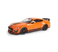 AMYALIN Modellino Pressofuso Auto in Scala 1:24 per Ford per Mustang per Shelby GT500 2020 Modello di Auto da Collezione Pressofuso Statico(Arancia)