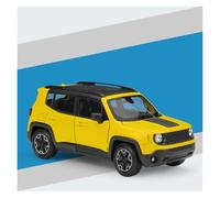 AMYALIN Modellino Pressofuso Auto in Scala 1:24 per Jeep per Renegade per Trailhawk SUV Modellino Auto in Lega Pressofusa per Collezionisti(Giallo)