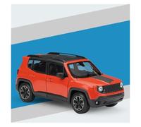 AMYALIN Modellino Pressofuso Auto in Scala 1:24 per Jeep per Renegade per Trailhawk SUV Modellino Auto in Lega Pressofusa per Collezionisti(Arancia)