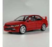 AMYALIN Modellino Pressofuso Auto in Scala 1:24 per Mitsubishi per Lancer per Evolution EVO9 Modellino Pressofuso in Lega di Metallo da Collezione Hobby Espositore Ornamenti(Rosso)