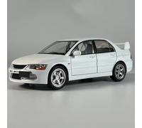 AMYALIN Modellino Pressofuso Auto in Scala 1:24 per Mitsubishi per Lancer per Evolution EVO9 Modellino Pressofuso in Lega di Metallo da Collezione Hobby Espositore Ornamenti(Bianco)