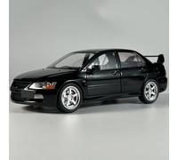 AMYALIN Modellino Pressofuso Auto in Scala 1:24 per Mitsubishi per Lancer per Evolution EVO9 Modellino Pressofuso in Lega di Metallo da Collezione Hobby Espositore Ornamenti(Nero)