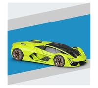 AMYALIN Modellino Pressofuso Auto in Scala 1:24 per Terzo per Millennio Modellino in Lega di Metallo Pressofuso per Auto(Verde)