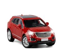AMYALIN Modellino Pressofuso Auto in Scala 1:32 per Cadillac XT5 Modellino Auto in Lega Metallica Pressofusa(Rosso)