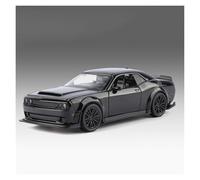 AMYALIN Modellino Pressofuso Auto in Scala 1:32 per Dodge per Challenger per Hellcat Modello in Lega Metallica Pressofusa(Nero)
