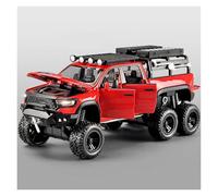 AMYALIN Modellino Pressofuso Auto in Scala 1:32 per Dodge per T-Rex Modellino Auto in Lega Pressofusa(Rosso)