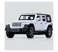 AMYALIN Modellino Pressofuso Auto in Scala 1:32 per Jeep per Wrangler per Rubicon Modellino in Metallo Pressofuso per Auto(Bianco)