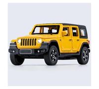 AMYALIN Modellino Pressofuso Auto in Scala 1:32 per Jeep per Wrangler per Rubicon Modellino in Metallo Pressofuso per Auto(Giallo)