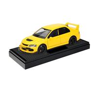 AMYALIN Modellino Pressofuso Auto in Scala 1:32 per Mitsubishi per Evo Modellino Auto in Metallo Pressofuso(Giallo)