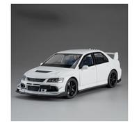 AMYALIN Modellino Pressofuso Auto in Scala 1:32 per Mitsubishi per Lancer per Evolution per Evo Modellino Auto in Lega di Metallo Pressofuso(Bianco)