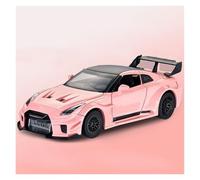 AMYALIN Modellino Pressofuso Auto in Scala 1:32 per Nissan per GTR CSR2 Ornamenti per Modellini di Auto in Lega Pressofusa(Rosa)
