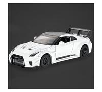 AMYALIN Modellino Pressofuso Auto in Scala 1:32 per Nissan per GTR CSR2 Ornamenti per Modellini di Auto in Lega Pressofusa(Bianco)