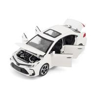 AMYALIN Modellino Pressofuso Auto in Scala 1:32 per Toyota per Corolla Modello di Auto in Lega con Apertura A Tirante per Portiere(Bianco)