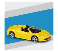 AMYALIN Modellino Pressofuso Auto in Scala 1:43 per Ferrari 458 per Spider Collezione di Modellini di Auto in Lega Pressofusa(Giallo)