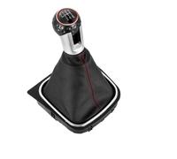 AMYALIN Pomello Del Cambio Auto Per VW Per Golf 5 MK5 R32 Per GTD Per G-TI 2004-2013 Pomello Del Cambio, Cuffia Della Leva Del Cambio Impugnatura Accessori(For 6 Speed)
