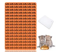 Amyandone Stampi per gatti, 112 cavità, mini stampo in silicone a forma di pesce per cuocere dolcetti, biscotti, snack per gatti, cani o bambini come premi, stampo per alimenti per