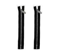 Amykite 2 cerniere lampo in metallo da 15 cm, cerniere di ricambio, 5 mm, non divisibili, cerniere di alta qualità, per jeans, portafogli, stivali, articoli in pelle e altro (argento)