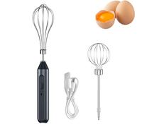 amyko Mescolatore Portatile Senza Fili, Frulllino per Le Uova Elettrico Portatile, Fruste per Alimenti, Montalatte Elettrico Wireless per Frappè, Creme, Salse, da Cucina E Soluzioni Istantanee