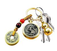 amyko Portachiavi Zodiacale In Ottone, Portachiavi Solidi Feng Shui, Portachiavi Tigre Zucca, Portachiavi Statua Cinese Portafortuna Per Zucca Dorata, Medaglione Della Fortuna, Attrarre Prosperità