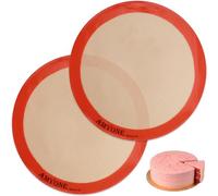 AMYONE Tappetini rotondi in silicone per tortine da 25,4 cm, rivestimento per tortilla/impasto per tortilla/tortilla/torta/pizza/pasticceria, per uso alimentare, antiaderenti e riutilizzabili (rotondi