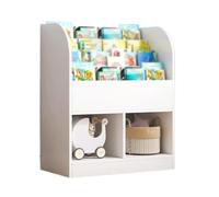 AMYSTY Libreria Scaffale per Libri Libreria A 4 Livelli Con 2 Scaffali Per Libri Illustrati Semplici Per La Casa, Il Soggiorno, Camera Da Letto Dormitorio Salvaspazio(White)