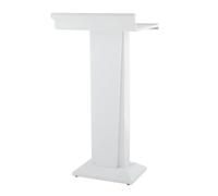 AMYSTY Podio Leggio Scuole Pulpiti da Podio in Acciaio Inossidabile con Larghezza di Banda, Tavolo per Seminari Scolastici, Chiese, Podi Presentazione(White)