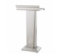 AMYSTY Podio Leggio Scuole Pulpiti da Podio in Acciaio Inossidabile con Larghezza di Banda, Tavolo per Seminari Scolastici, Chiese, Podi Presentazione(Blue,Silver)