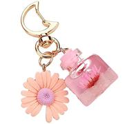 AMYSTY Portachiavi Adolescenti Portachiavi Con Fibbia A Forma Di Luna Accessori Per Gioielli Bottiglia Sabbie Mobili Simulazione Del Desiderio Fiori Ufficio Colleghe(A-Pink)