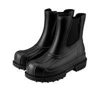 AMYSTY Stivali Pioggia Antiscivolo Stivali Da Pioggia Impermeabili Da Donna Con Tubo Centrale For Uso Esterno E Scarpe In Gomma Antiscivolo Stivali Impermeabile(Black,40)