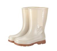 AMYSTY Stivali Pioggia Antiscivolo Stivali Da Pioggia Impermeabili Da Uomo, Con Tubo Centrale, Antiscivolo, Scarpe Da Cucina In Gomma For Esterni Stivali Impermeabile(White,45)