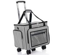 Amythe Borsa tote 2025 per insegnanti con scomparto per laptop da 17,3 pollici, valigetta per laptop a 5 ruote con carrello staccabile, borsa con ruote per donne, per lavoro, ufficio, artigianato