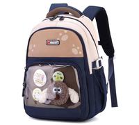 Amythe Zaino per Bambino delle Elementari Zainetto per l'asilo, Traspirante Cartella Scuola Elementare Ragazzo di 6-9 anni, Impermeabile Nylon Zaini Bambini per la Scuola, Blu