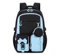 Amythe Zaino per Ragazze Scuola Elementare e Media, Zaino Scuola con Schienale Ergonomico, Zaini Elementari Impermeabile Leggero per Bambina 7-13 Anni, Adatto per Carrello -Blu