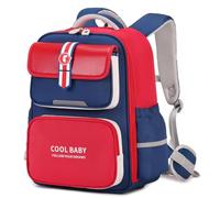 Amythe Zaino Scuola Ergonomico Elementare Bambina, Zaini Bambina di 6-10 anni con Riflettente, Zainetto Ragazza per la Scuola Leggero e Impermeabile, Rosso