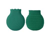 Amytrade - Borsa per acqua calda, 240 ml, con rivestimento lavorato a maglia, per alleviare il dolore, crampi mestruali, scaldino mani caldo e freddo, colore: verde